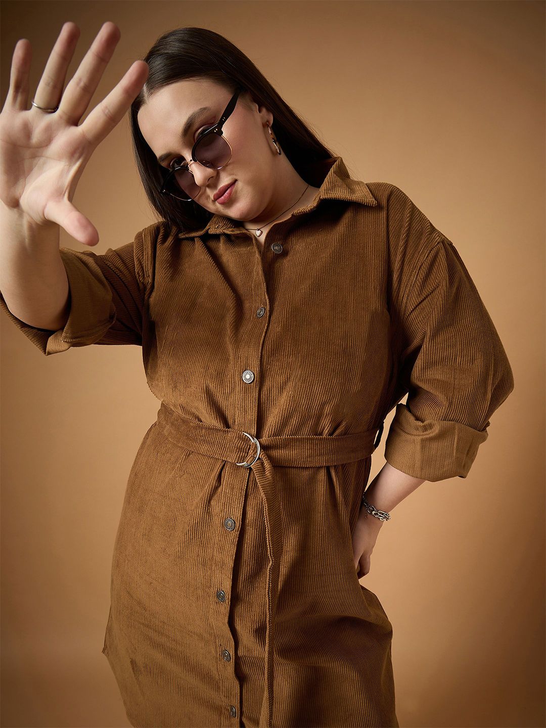 SASSAFRAS Curve Shirt Dress