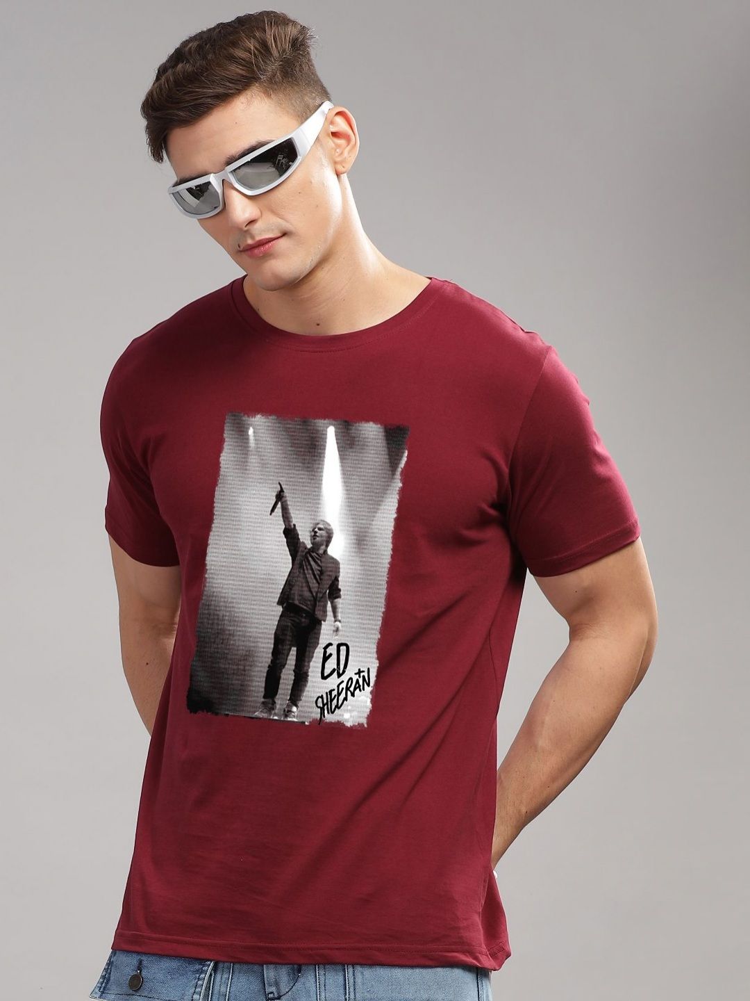 ADRO Men Graphic Printed Round Neck Cotton T-shirt