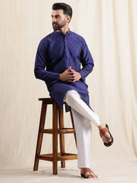 Anouk Men Mandarin Collar Regular Straight Kurta with Pyjamas