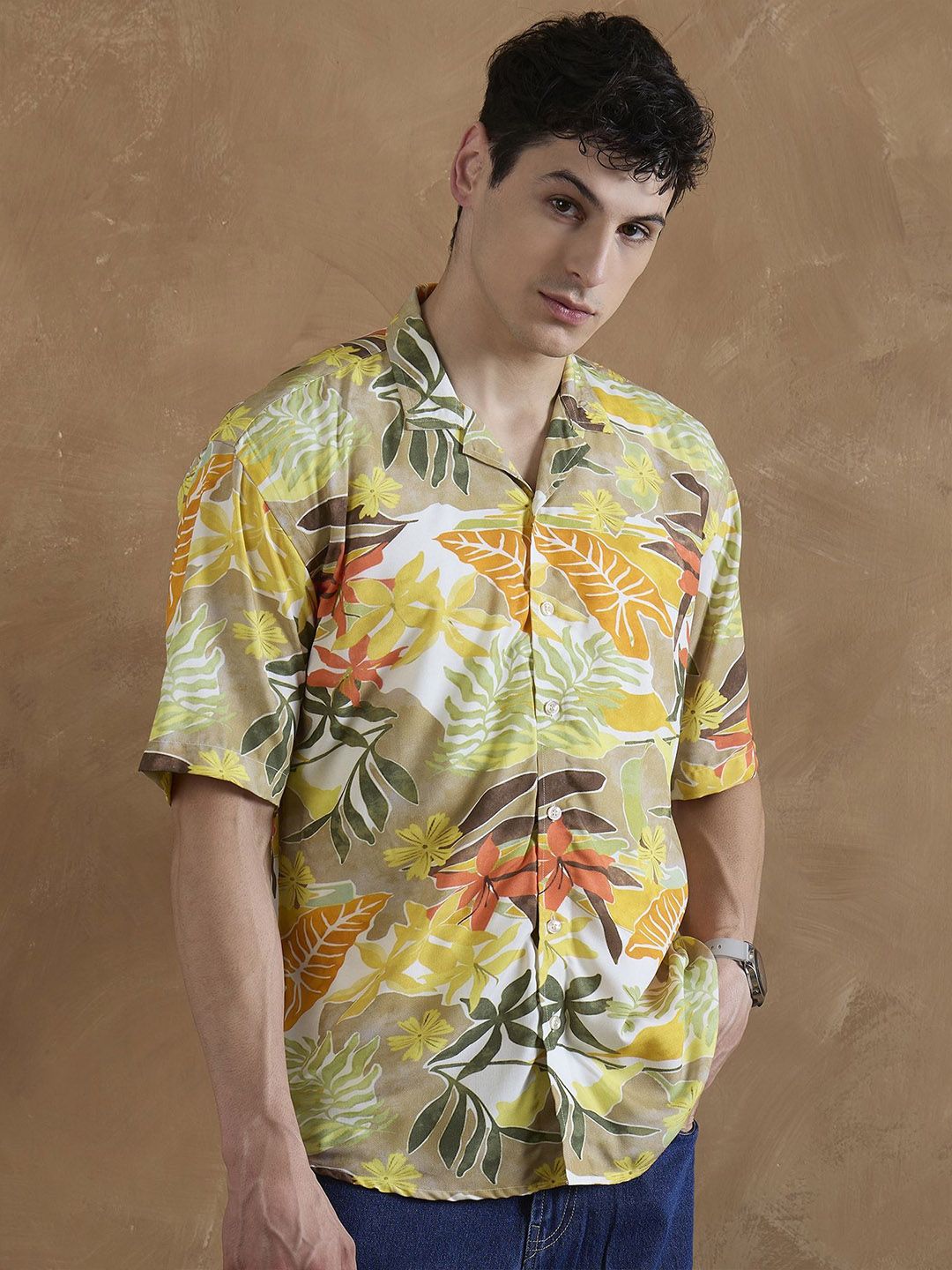 DENNISON Men Comfort Floral Tropical Printed Shirt