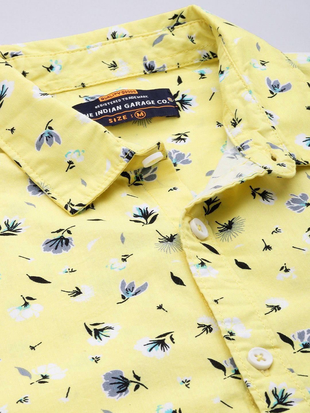 The Indian Garage Co Floral Printed Pure Cotton Casual Shirt