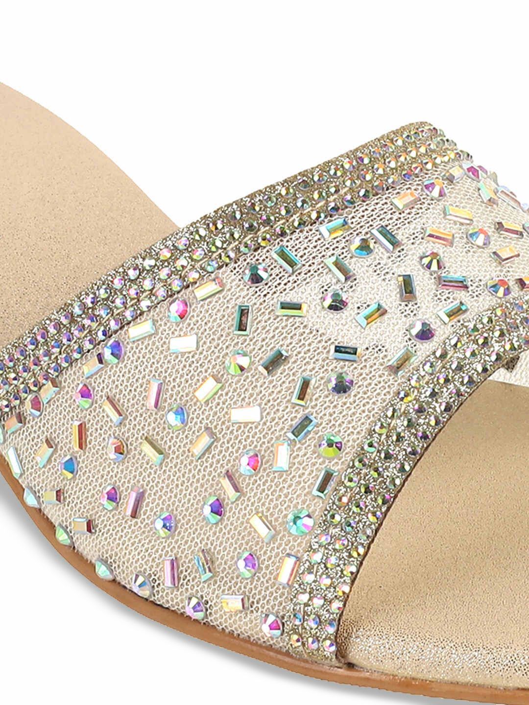 Metro Women Embellished Block Heel Sandals