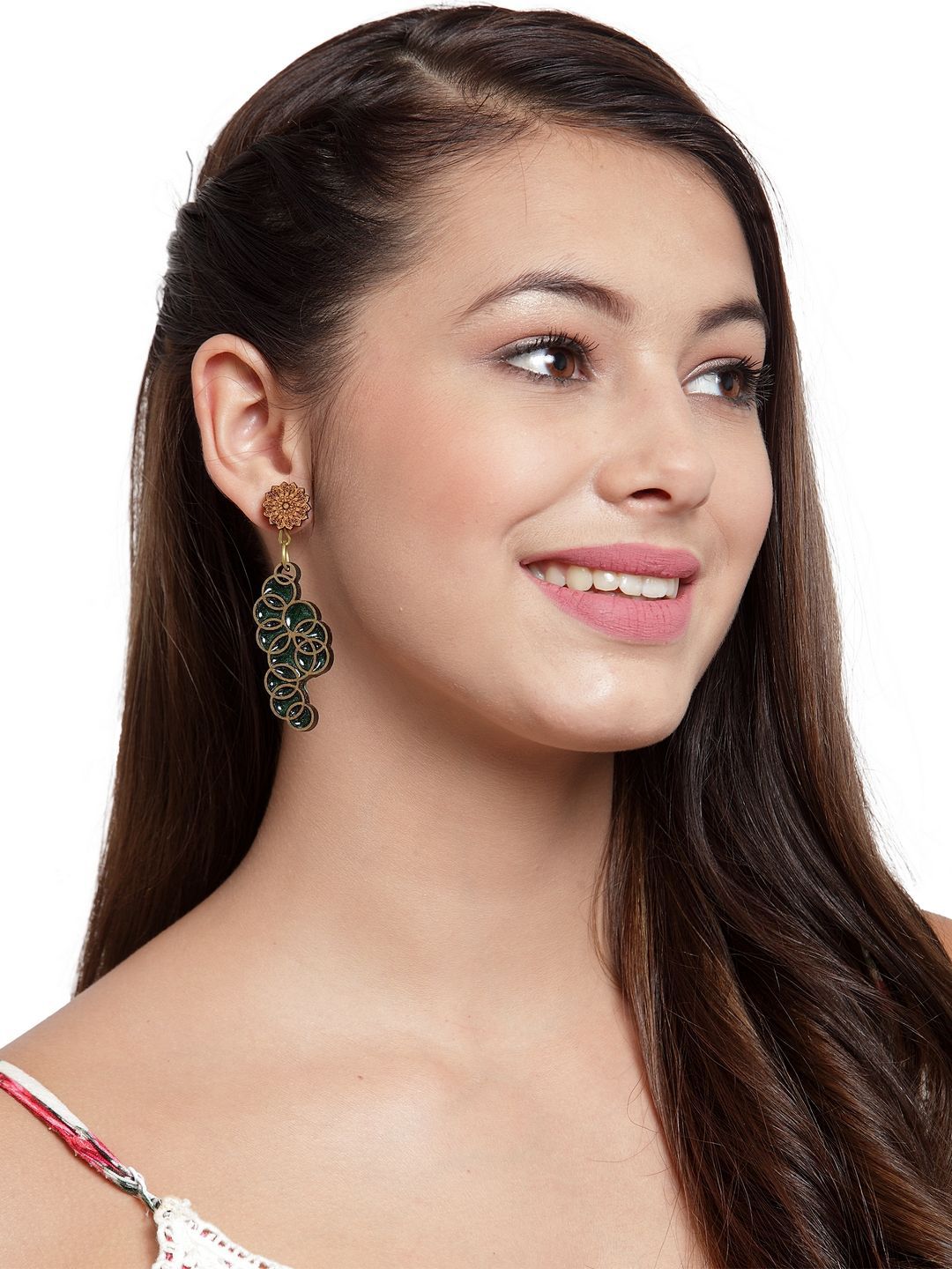 Anting-anting Drop Kontemporari Anouk Saduran Emas