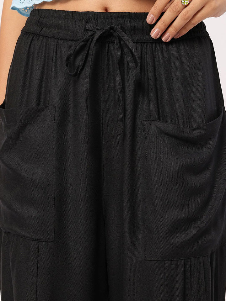 DressBerry Women Cozy Classics Relaxed Fit Trousers with Box Pockets