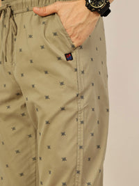 Thomas Scott Men Pure Cotton Printed Smart Slim Fit Easy Wash Jogger