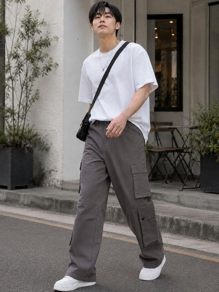 Eszett Seluar Kapas Cargos Regular Fit Mid-Rise Lelaki