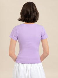 DressBerry Round-Neck Crop Fitted Top