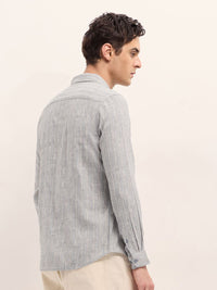 THE BEAR HOUSE Men Slim Fit Spread Collar Multi Striped Casual Shirt