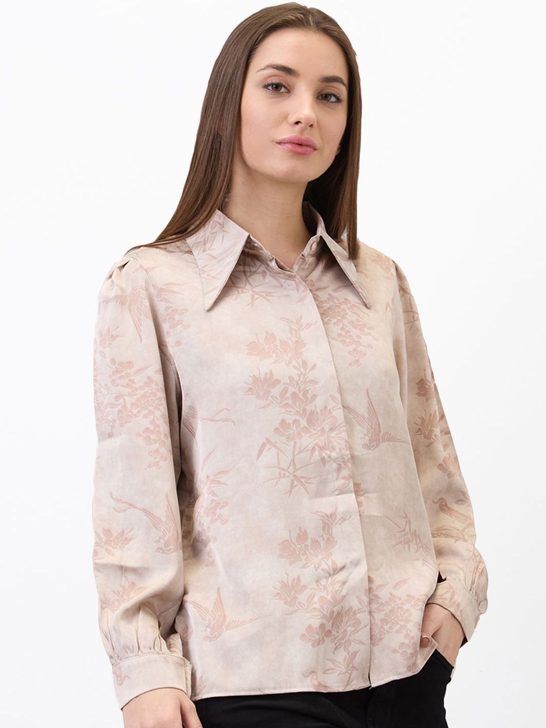 SPYKAR Women Spread Collar Floral Printed Casual Shirt