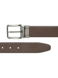 Teakwood Leathers Men Textured Leather Reversible Formal Belt