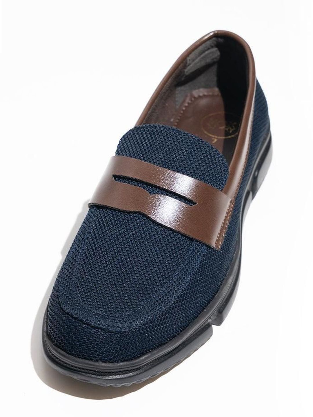 MONKSTORY Gravity Lift Supreme Comfort Mesh Slip-On Sneakers - Navy & Brown