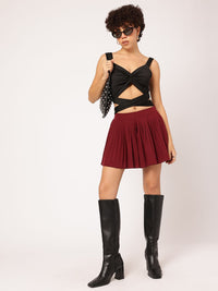 DressBerry Twisted Twirl Tie-Up Crop Top