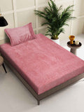 Myntra Elegant Homes Rust 300 TC Single Woolen Fine Bedsheet with Pillow Cover-2.25mx1.50m