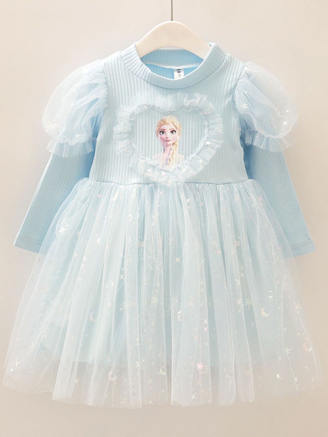 YK Girls Embellished Fit and Flare Dress