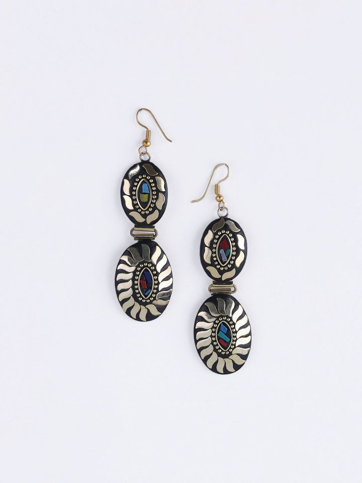 Anting-anting Drop Kontemporari Bersalut Emas Anouk Cubic Zirconia
