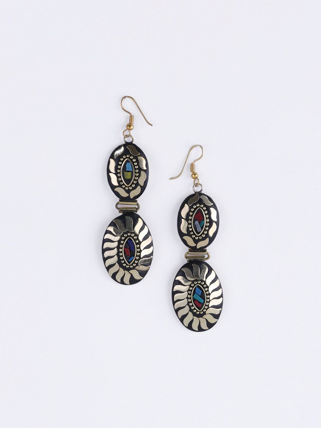 Anting-anting Drop Kontemporari Bersalut Emas Anouk Cubic Zirconia