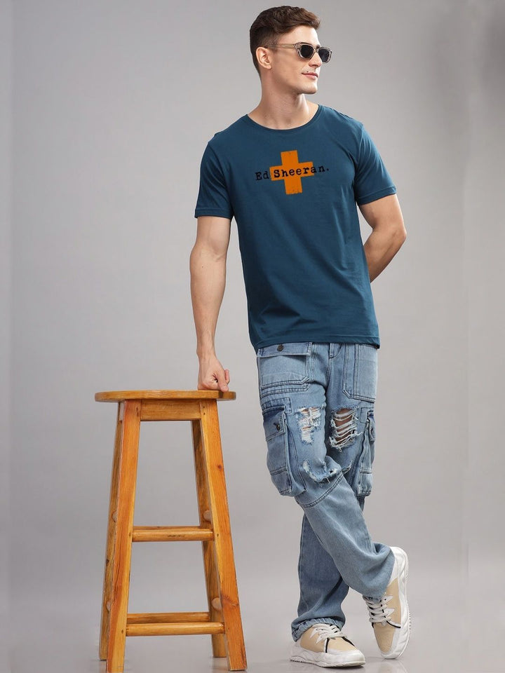ADRO Men Graphic Printed Round Neck Cotton T-shirt