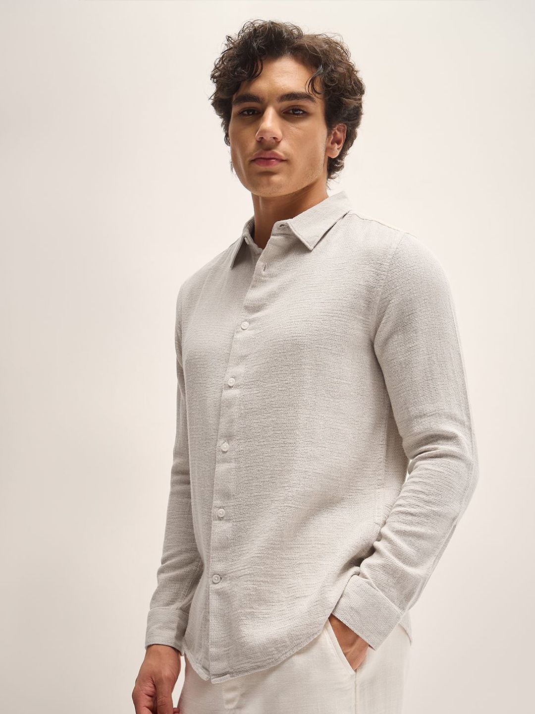THE BEAR HOUSE Men Slim Fit Opaque Casual Shirt