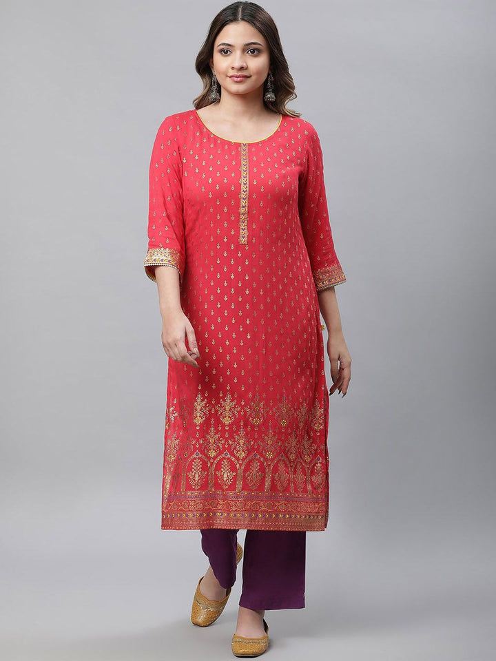 AURELIA Women Geometric Printed Kurta