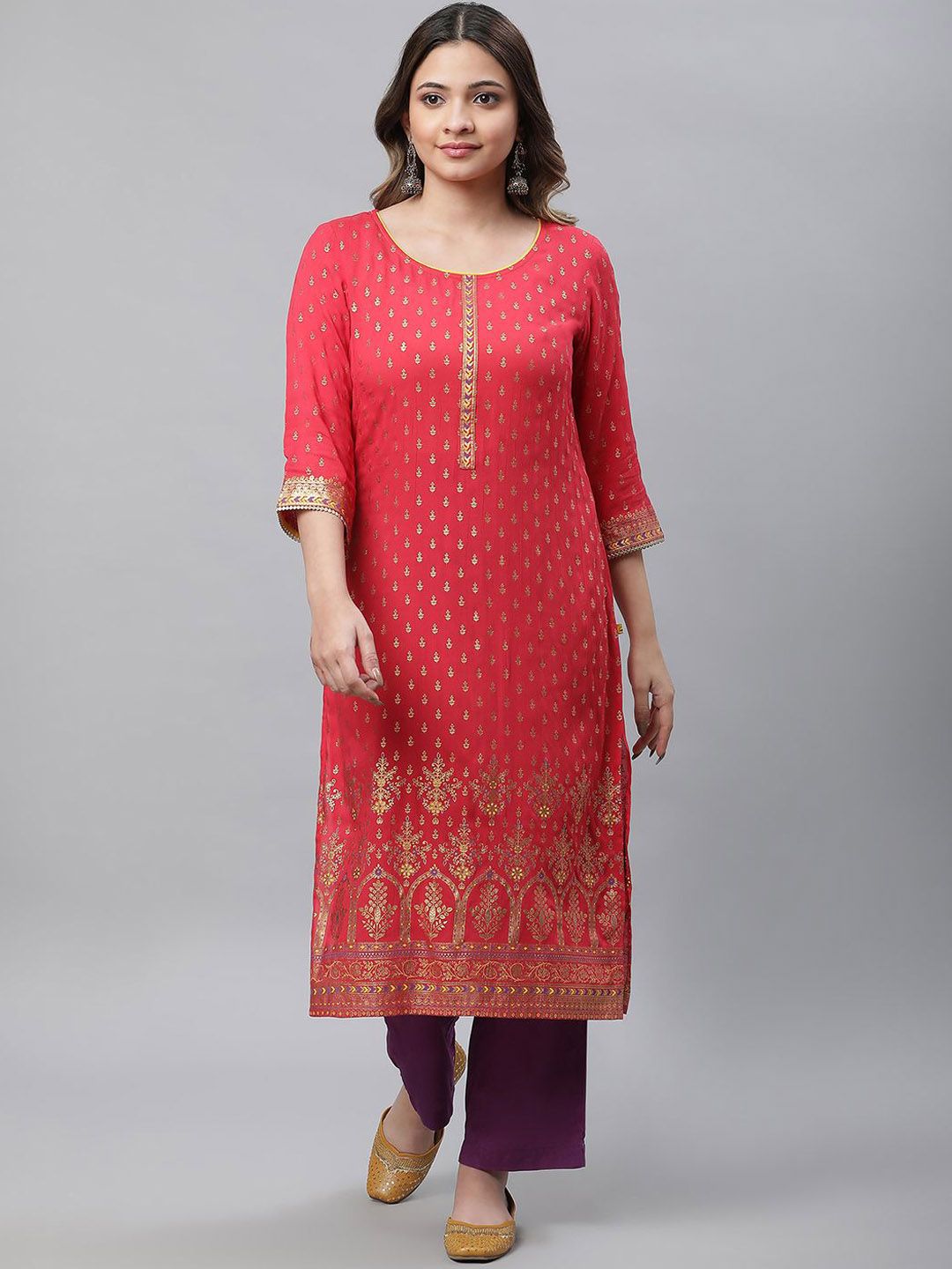 AURELIA Women Geometric Printed Kurta