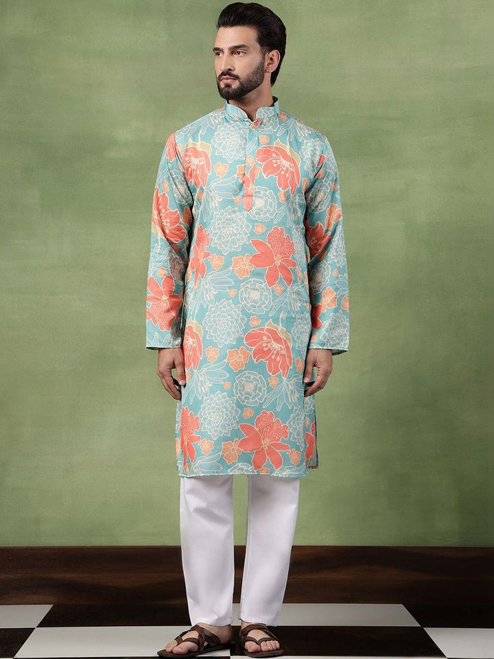 SOJANYA Men Floral Printed Kurta