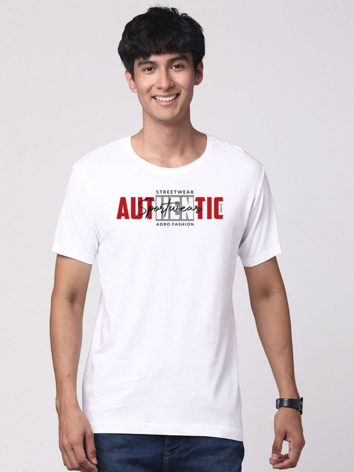 ADRO Men Graphic Printed Round Neck Cotton T-shirt