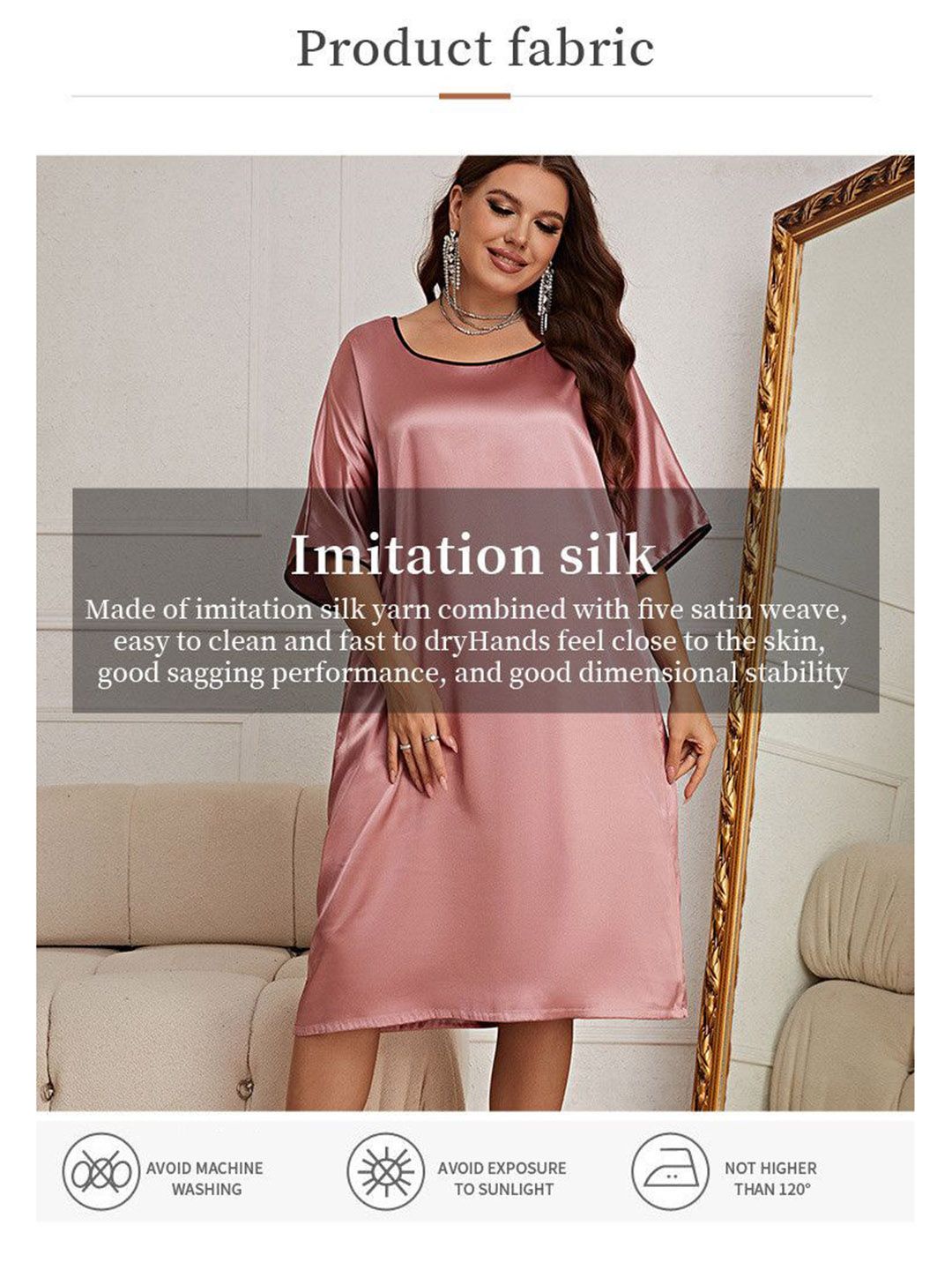 DressBerry Round Neck Regular Nightdress