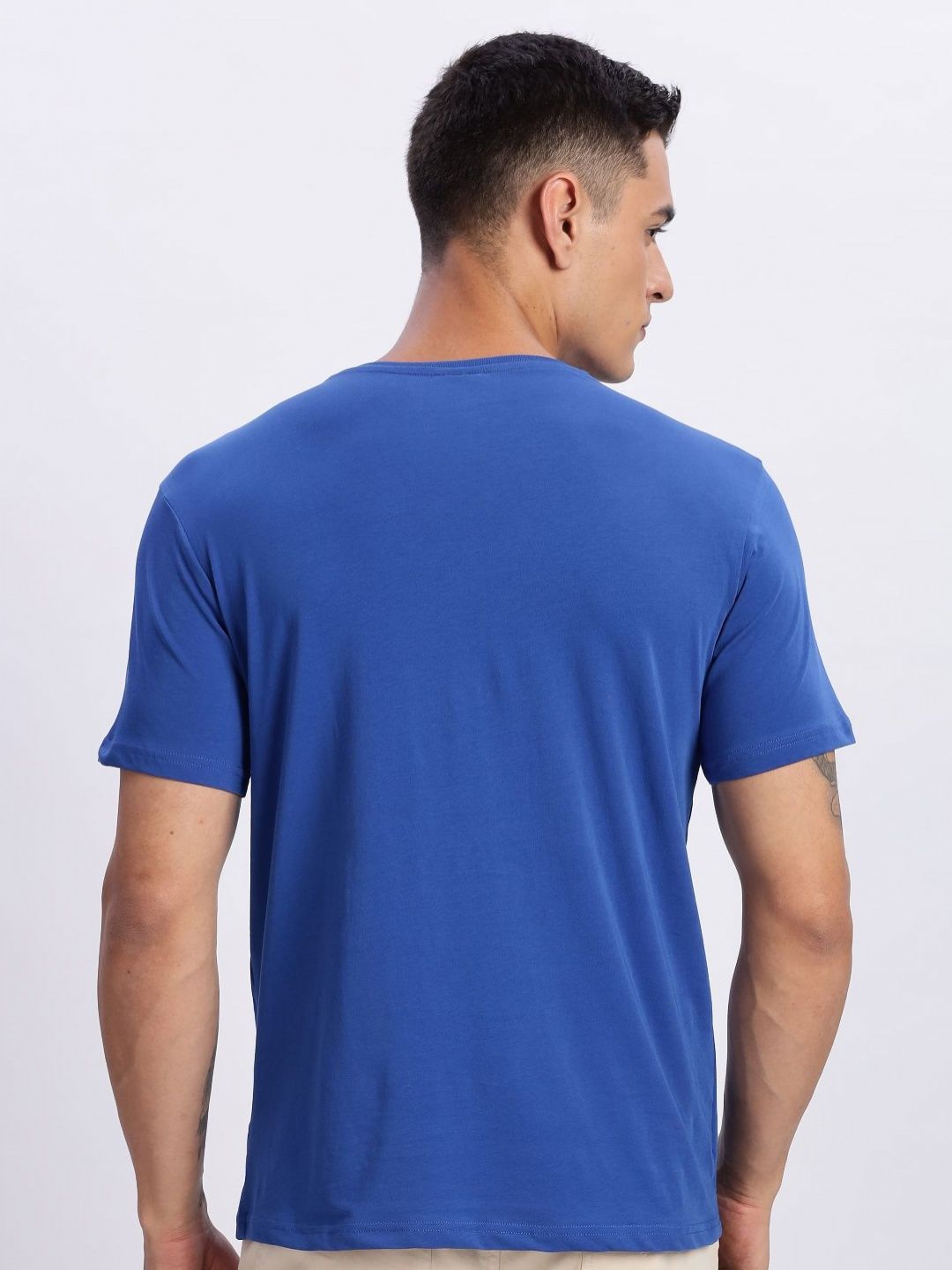 ADRO Men Typography Printed Round Neck Cotton T-shirt