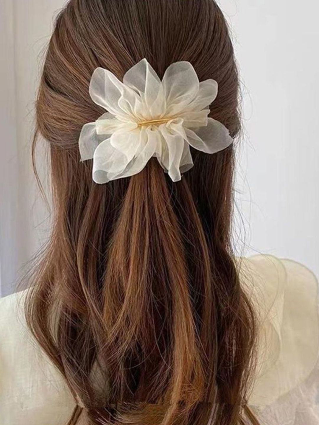 SALTY  Bride Ruffle Hair Pin for Women & Girls