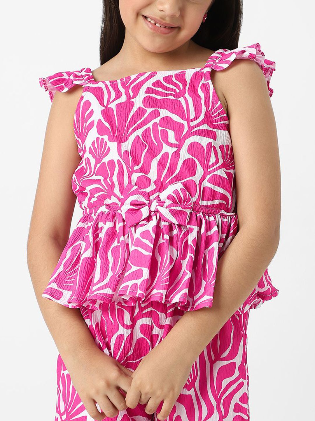 Nauti Nati Girls Printed Top with Palazzos