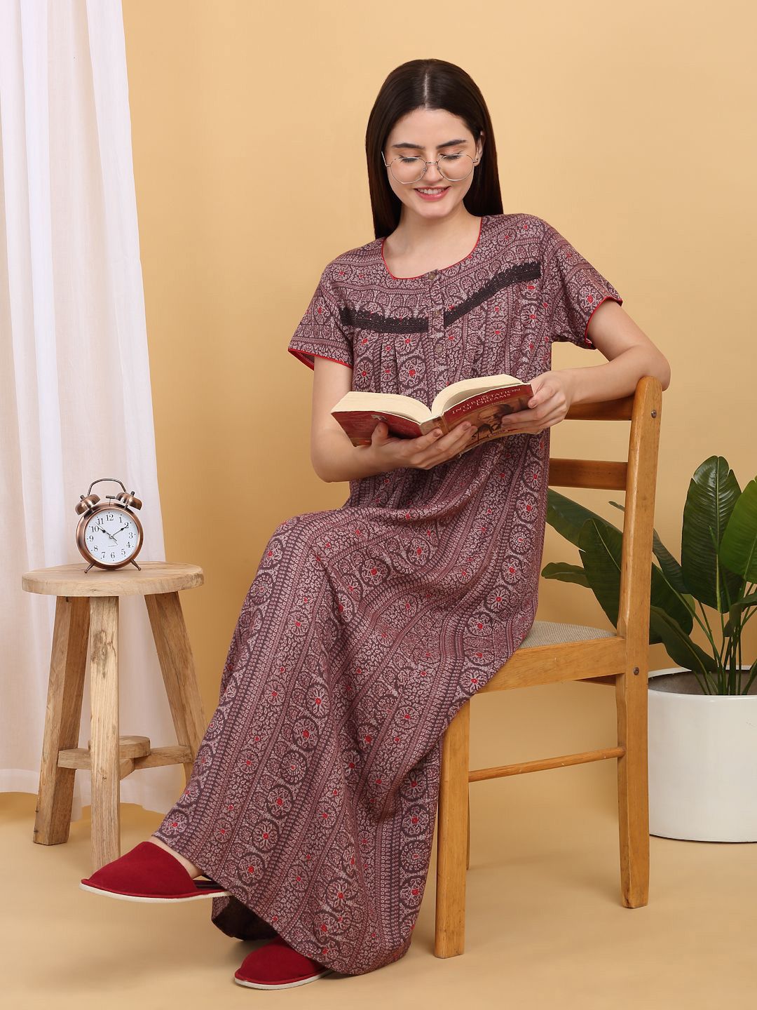 Sweet Dreams Printed Maxi Nightdress