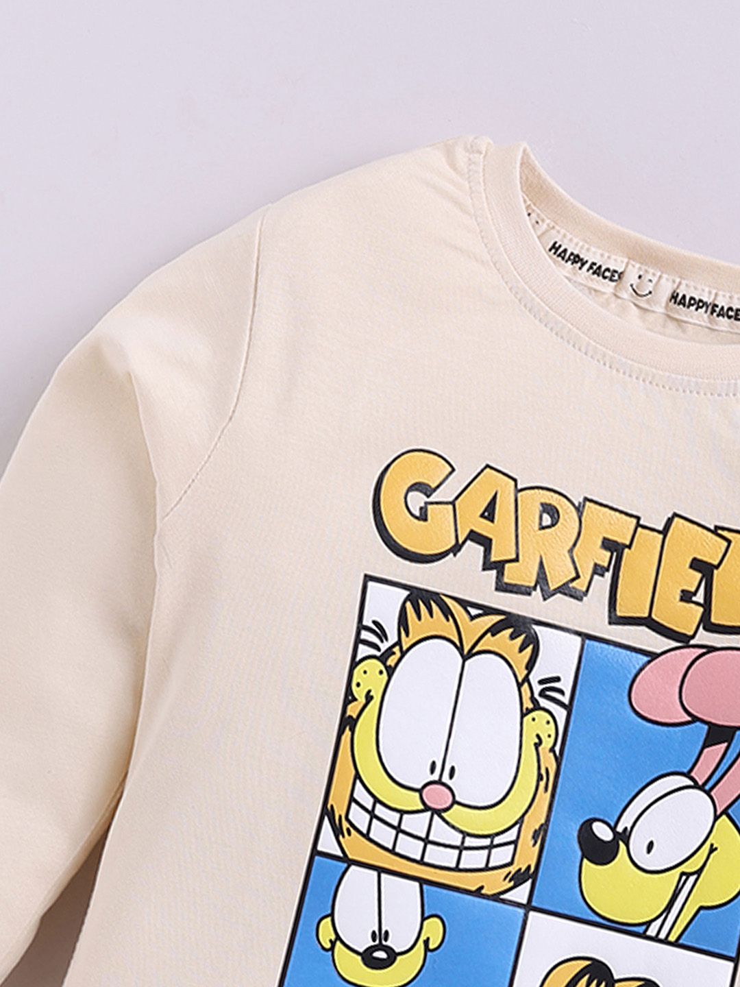 Happy Faces Boys Garfield Printed Pure Cotton T-shirt
