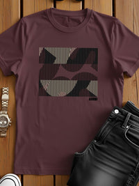 ADRO Geometric Printed Round Neck Skin-Friendly Regular Fit T-shirt