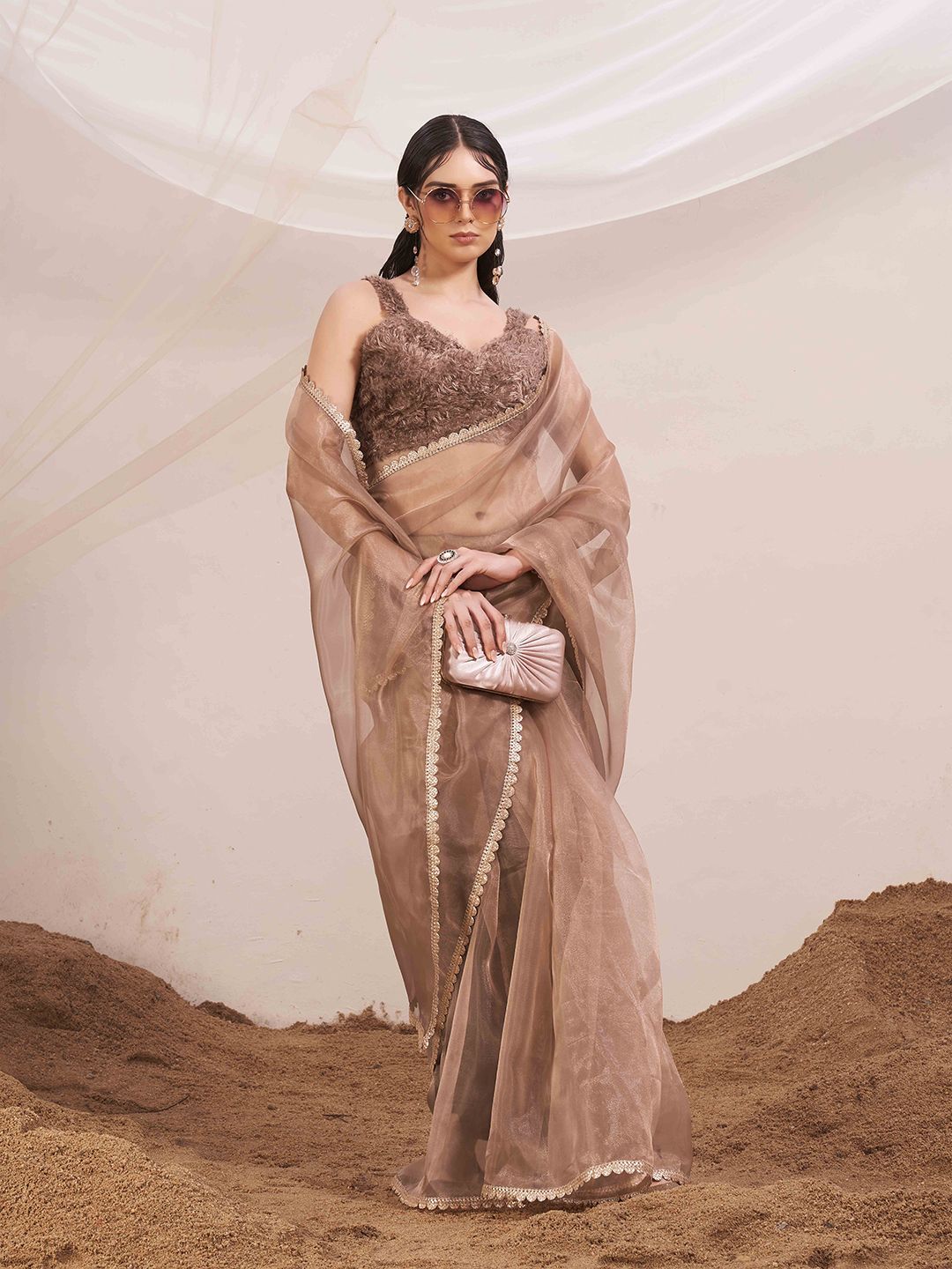 Tikhi Imli Organza Saree