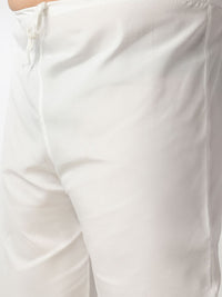 SOJANYA PLUS Kurta Lurus Kolar Mandarin Bercetak Geometri Dengan Piyama & Jaket Nehru
