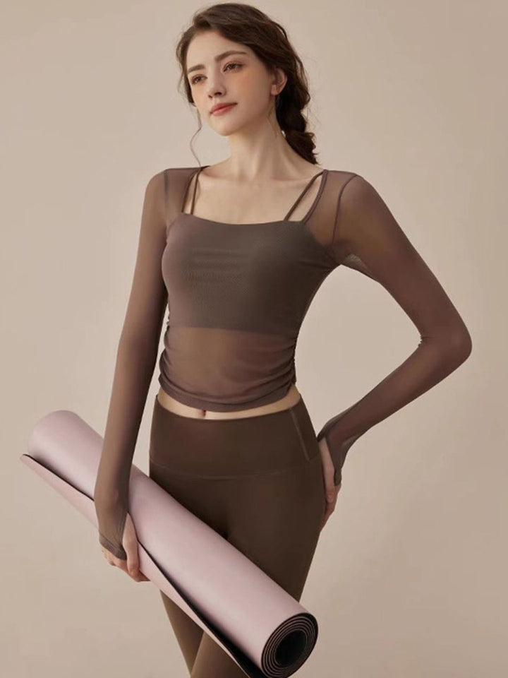 HRX by Hrithik Roshan Solid Top & Tights Co-Ord Set