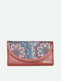 Zouk Wanita Multicolor Mandala Print Kyra Flap Wallet