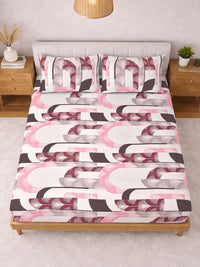 KLOTTHE Multi Geometric  300 TC Super King Fine Bedsheets