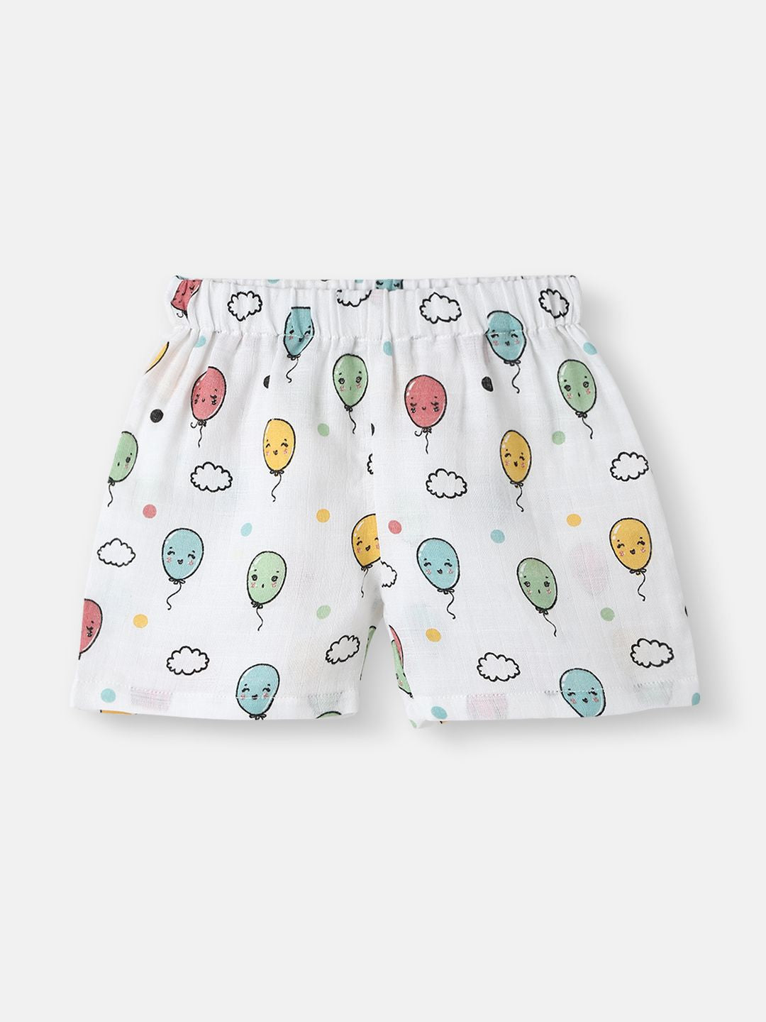 Nauti Nati Girls Printed Pure Cotton Top With Shorts