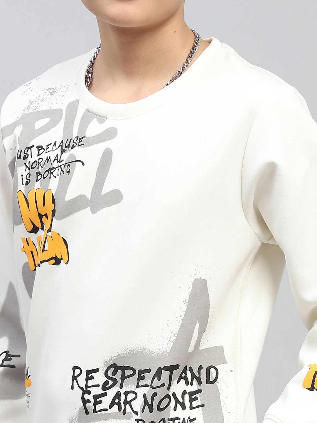 Monte Carlo Boys Printed Cotton Pullover Sweatshirt