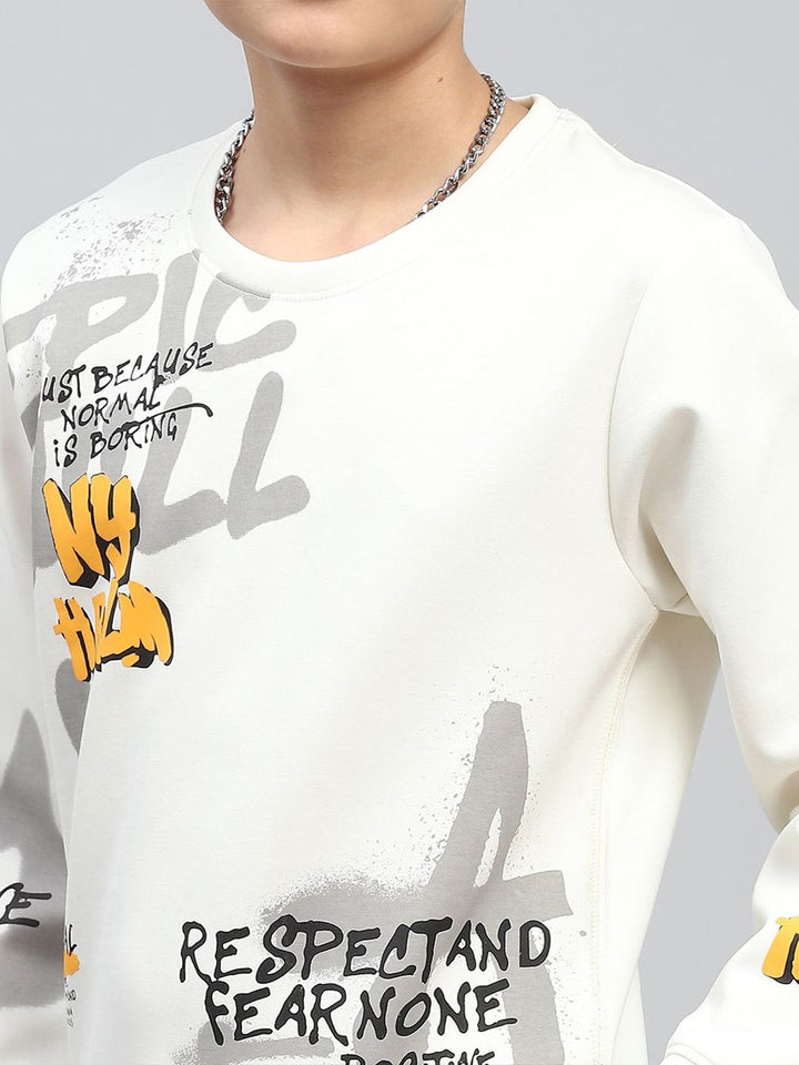 Monte Carlo Boys Printed Cotton Pullover Sweatshirt
