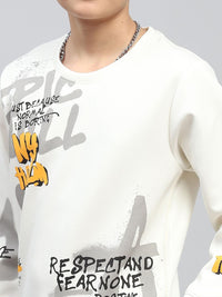Monte Carlo Boys Printed Cotton Pullover Sweatshirt