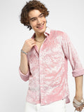 Campus Sutra Men Comfort Spread Collar Textured Casual Shirt