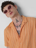 VASTRADO Men Classic Cuban Collar Solid Casual Shirt
