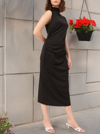DressBerry Sweet & Sassy Sleeveless Ruched Bodycon Midi Dress