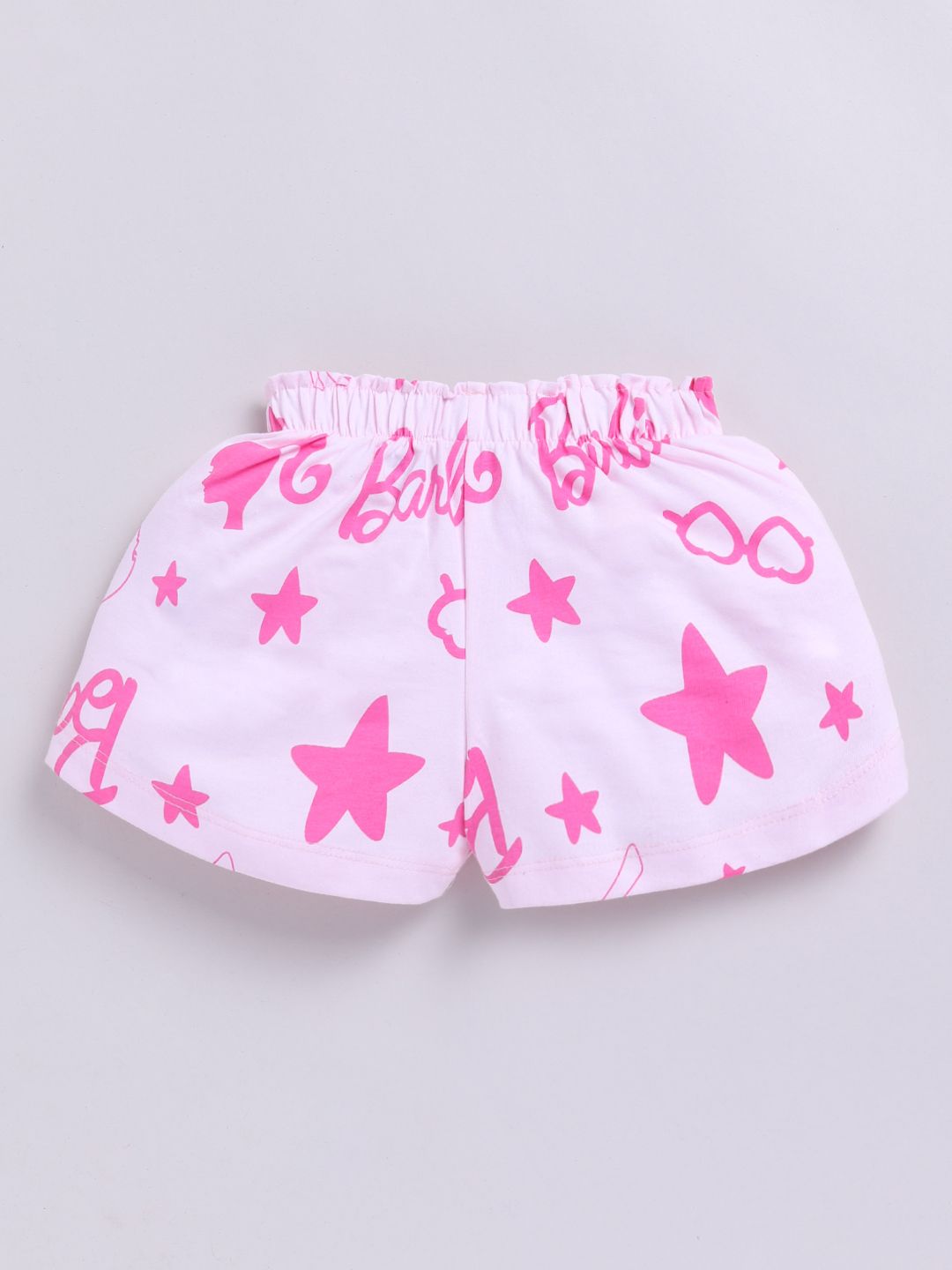 Happy Faces Kids Girls Barbie Printed Pure Cotton Shorts