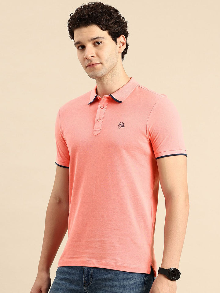 Being Human Polo Collar Pure Cotton T-shirt