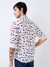 SPYKAR Men Spread Collar Geometric Printed Casual Shirt