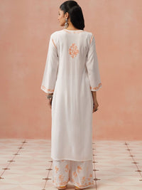 House of Chikankari Women Regular Chikankari Kurta with Trousers