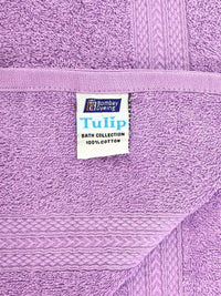 BOMBAY DYEING Tulip Lavender Pure Cotton 450 GSM Bath Towel